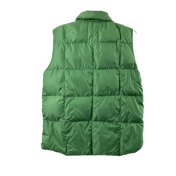 Lands End Goosedown Vest Womens Small Green Snap Up Outdoors Gorpcore - Picture 4 of 9
